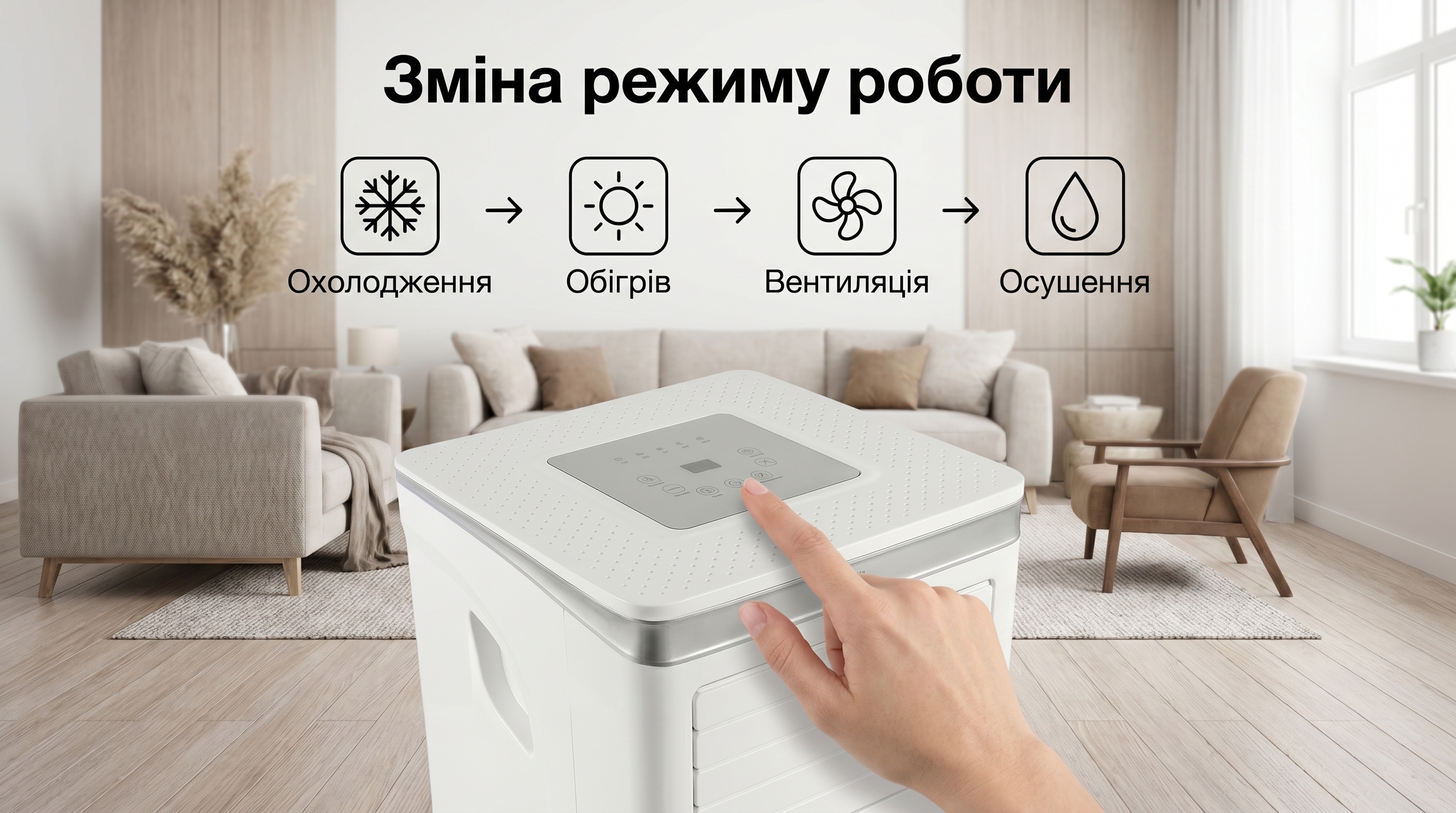 Мобільний кондиціонер SkyLux SKE-M25H ❄️ AIR-EX.COM.UA, зображення 2